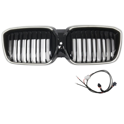 2022-2024 BMW iX3 G08 LCI Double Slat Gloss Black Front Kidney Grille