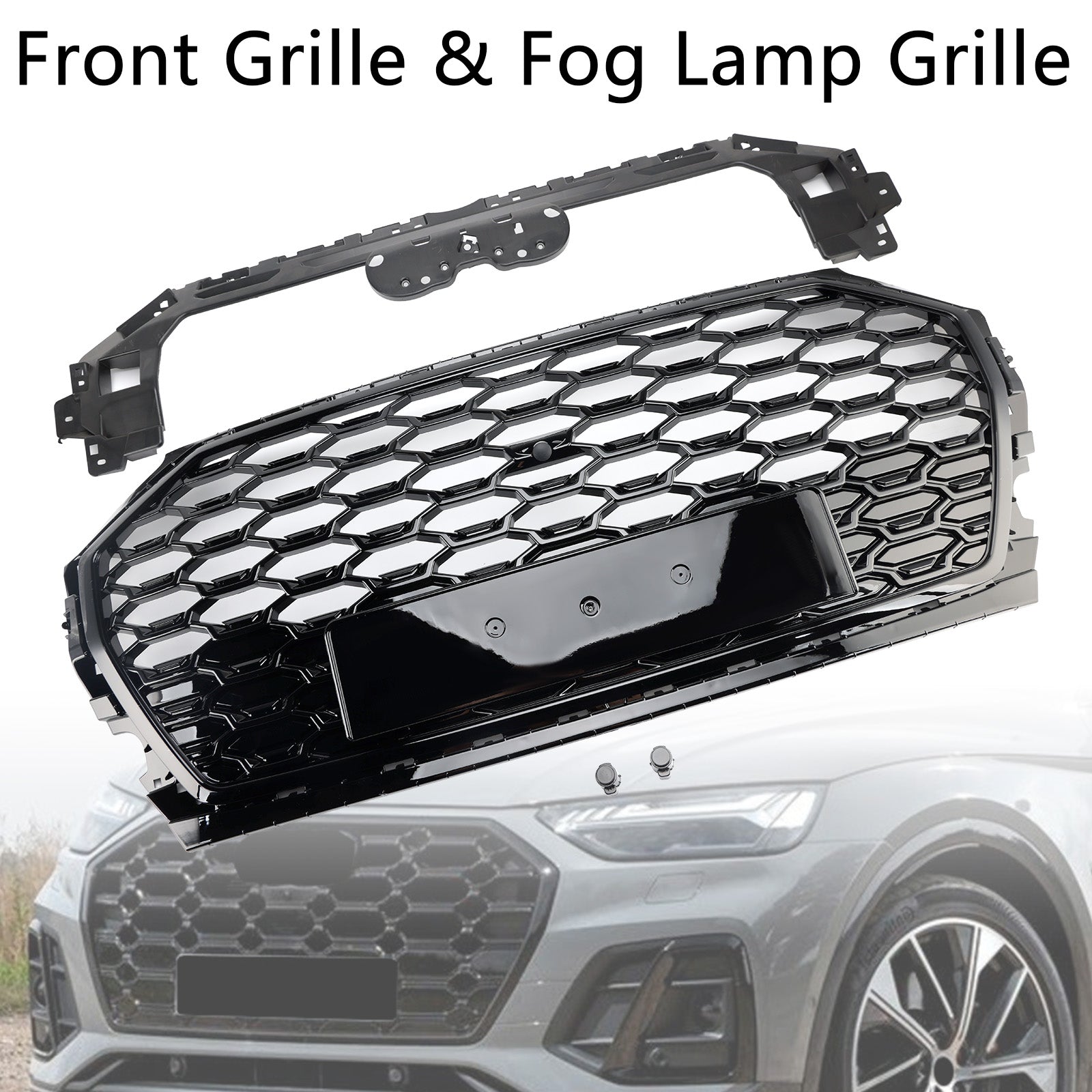 2021-2025 Audi Q5 SQ5 RSQ5 Style Front Honeycomb Mesh Grille