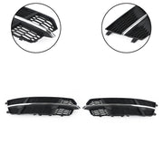 2016-2018 Audi A6 C7 S-Line Front Bumper Lower Grille — Black Chrome Pair