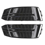 2016-2018 Audi A4 B9 S-Line Black Front Fog Light Cover Bumper Grill