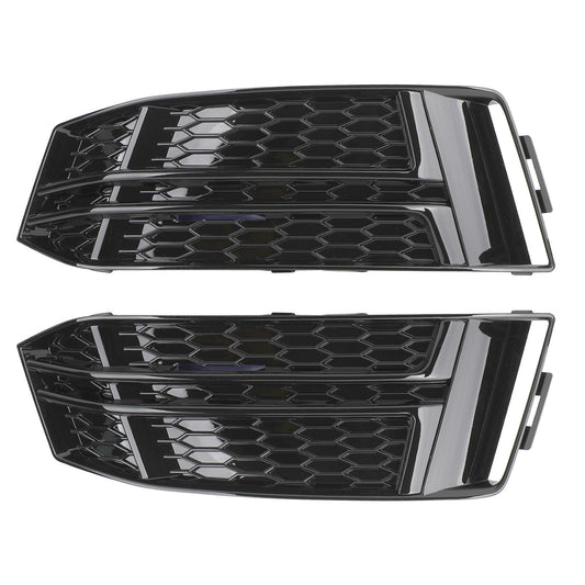2016-2018 Audi A4 B9 S-Line Black Front Fog Light Cover Bumper Grill