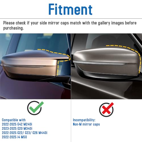 AeroBon CF Mirror Caps BMW 2 Series G42 / 3 Series G20 (2022-2026) - additional detail view