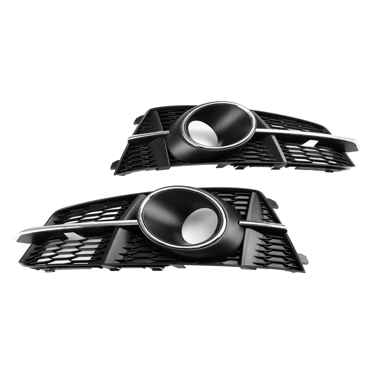 2016-2018 Audi A6 C7 A6L C7PA S-Line Fog Light Front Bumper Lower Grill — Pair (4G0807681AG / 4G0807682AG)