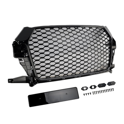 2016-2018 Audi Q3 Gloss Black RSQ3 Style Front Honeycomb Grille