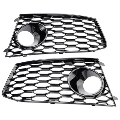 2014-2018 Audi RS7 Front Bumper Fog Light Lamp Frame Grille Cover — Pair