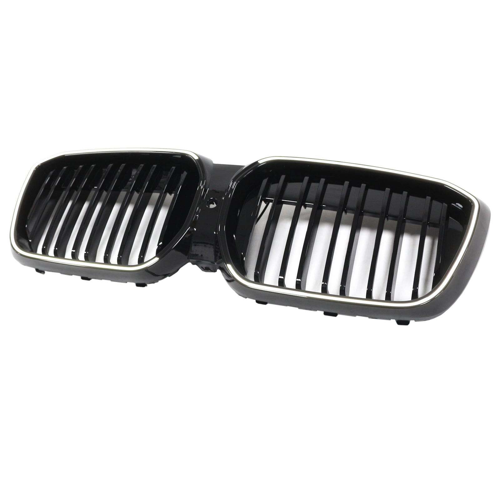 2022-2024 BMW iX3 G08 LCI Double Slat Gloss Black Front Kidney Grille