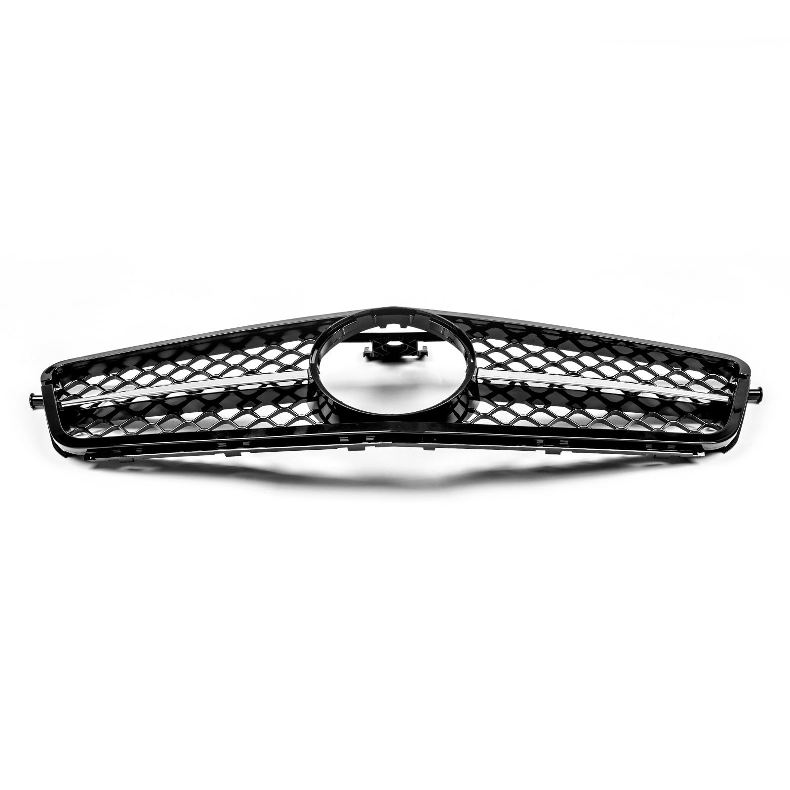 2008-2014 Mercedes-Benz C-Class W204 C300 C350 Gloss Black Chrome Front Grille