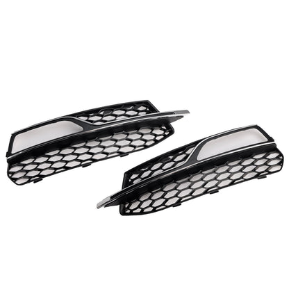 2013-2017 Audi S3 Front Lower Bumper Fog Light Cover Grille — Pair (8V3807681G / 8V3807682G)