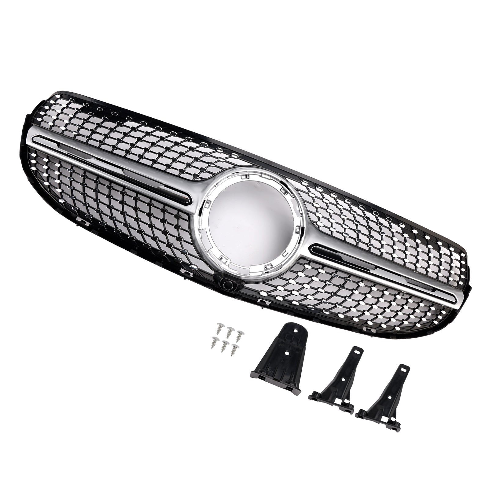 2020-2022 Mercedes-Benz GLC-Class X253 GLC250 GLC300 Diamond Front Bumper Grille