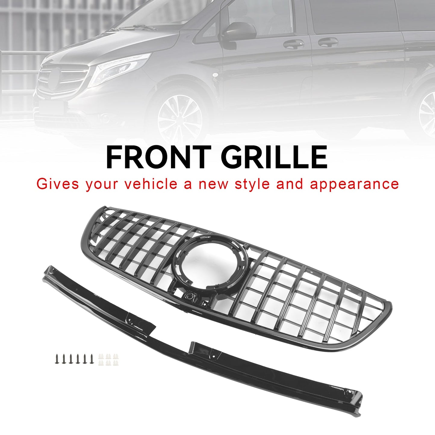 2020-2023 Mercedes-Benz Vito W447 Facelift Black Front Grille