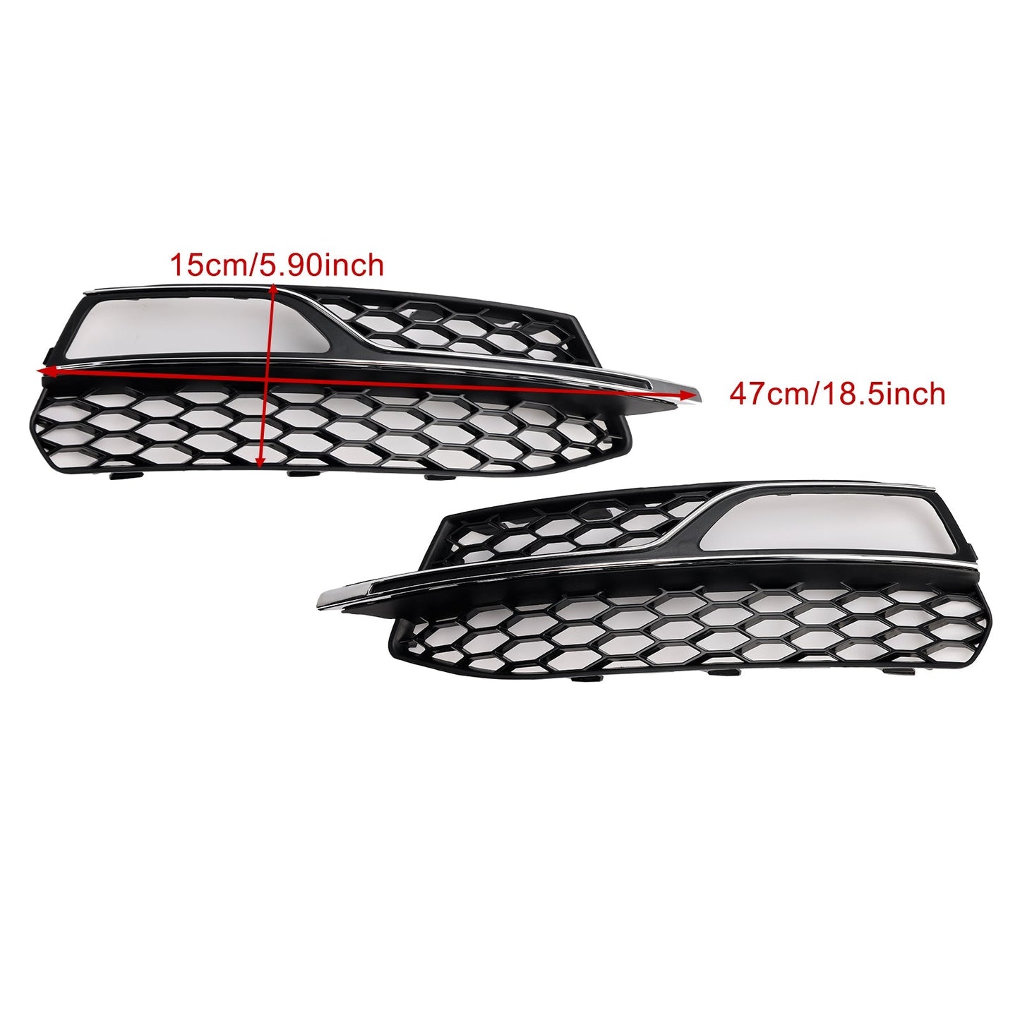 2013-2016 Audi A3 S-Line Front Lower Bumper Fog Light Cover Grille — Left (8V3807681G)