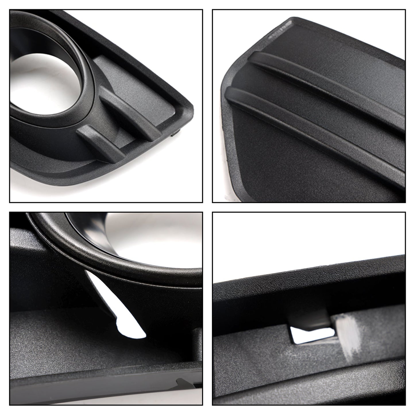 2009-2012 Audi Q5 Standard Front Bumper Fog Light Lamp Cover Trim — Pair (8R0807681A / 8R0807682A)