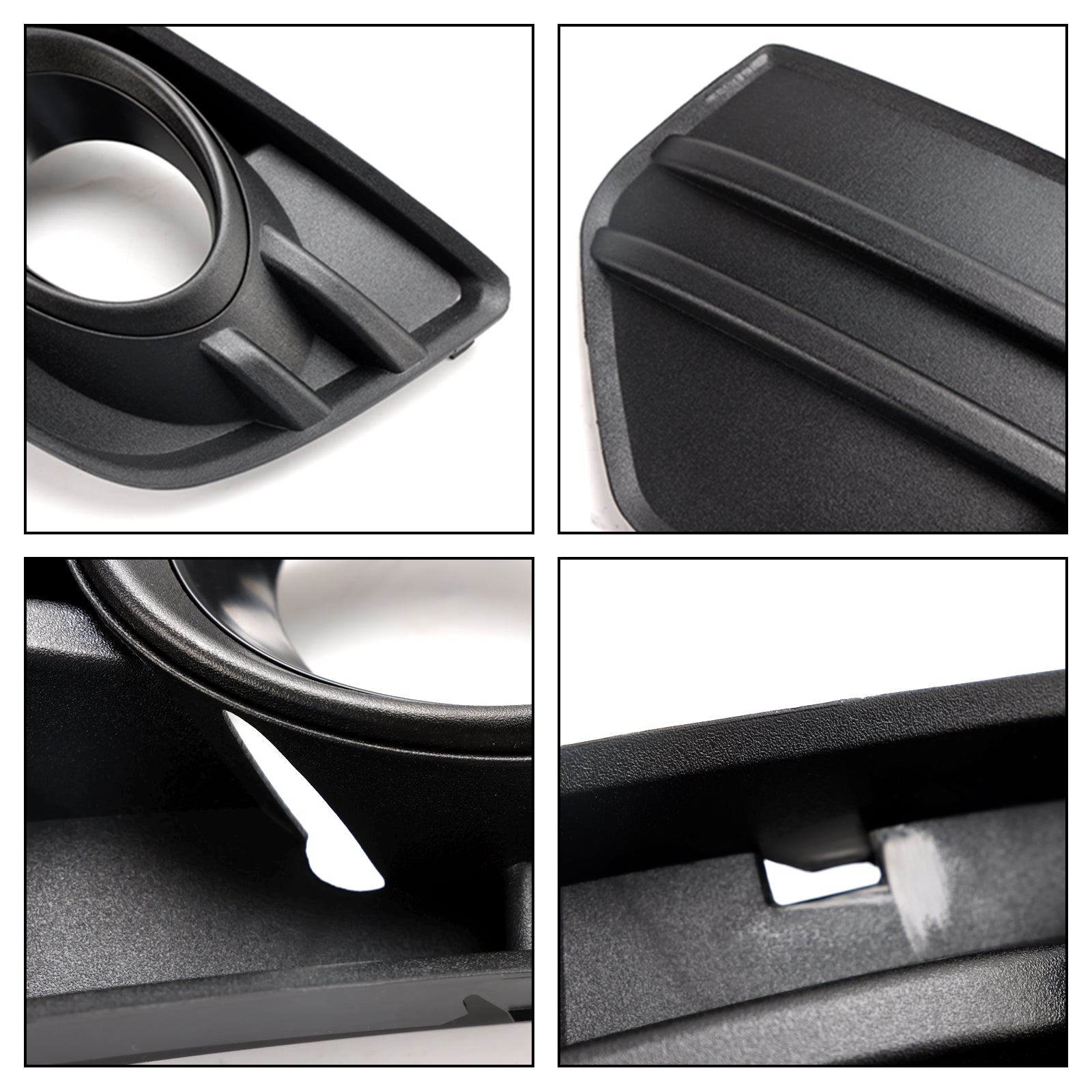 2009-2012 Audi Q5 Standard Front Bumper Fog Light Lamp Cover Trim — Pair (8R0807681A / 8R0807682A)