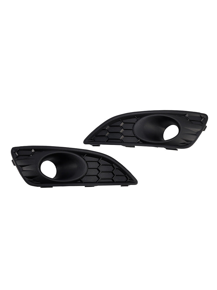 2PCS Matte Black Front Fog Light Lamp Cover Grille Fit Ford Fiesta 2013-2017