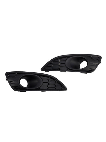 2PCS Matte Black Front Fog Light Lamp Cover Grille Fit Ford Fiesta 2013-2017
