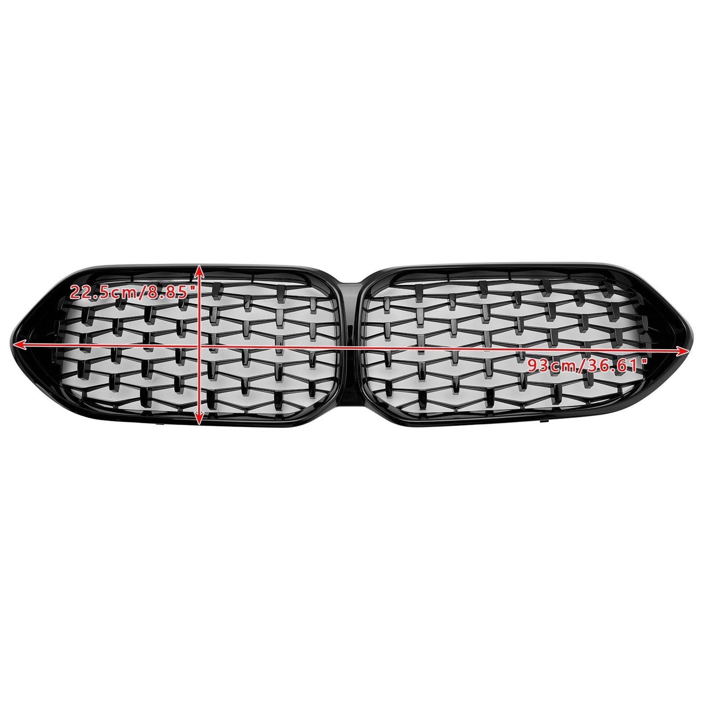 2020-2023 BMW 2 Series F44 Coupe M Diamond Gloss Black Front Kidney Grille (51135A39378)