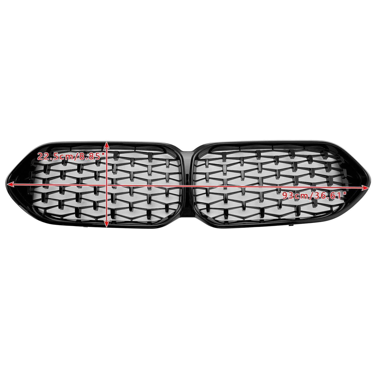 2020-2023 BMW 2 Series F44 Coupe M Diamond Gloss Black Front Kidney Grille (51135A39378)