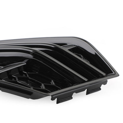 2016-2018 Audi A4 B9 S-Line Black Front Fog Light Cover Bumper Grill