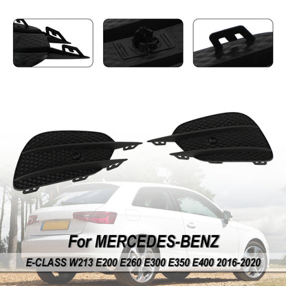 2016-2020 Mercedes-Benz E-Class W213 E200 E300 E350 Front Bumper Fog Light Grille Trim Cover — Pair (2138856800)
