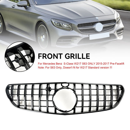 2015-2017 Mercedes-Benz S-Class W217 S63 AMG Pre-Facelift Front Bumper Grille