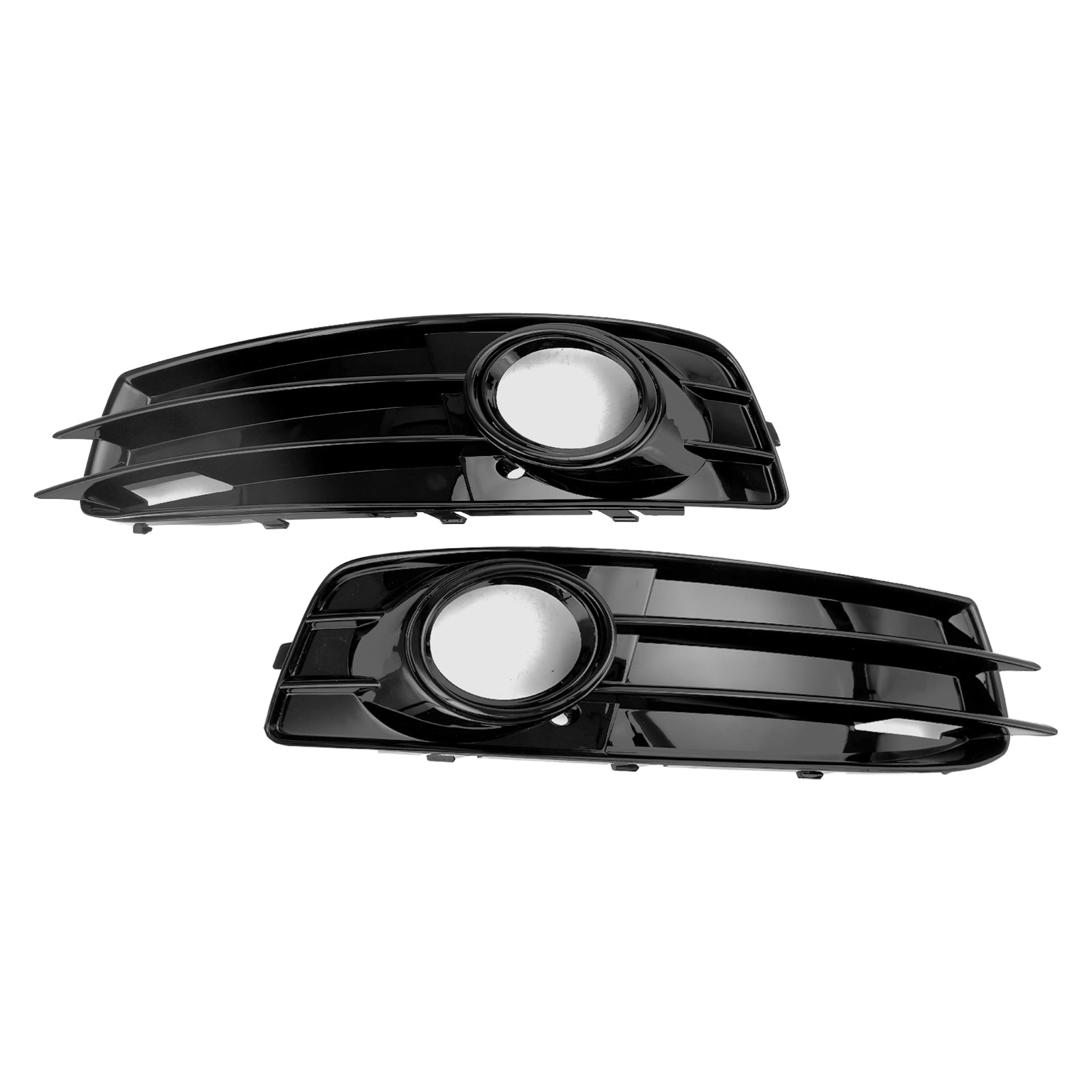2009-2012 Audi A3 8P S-Line Front Lower Bumper Grille Fog Light Cover — Pair (8P0807682 / 8P0807681)