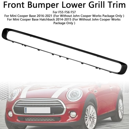 2014-2021 Mini Cooper Base F55 F56 F57 Front Bumper Lower Grill Trim (51117355238)