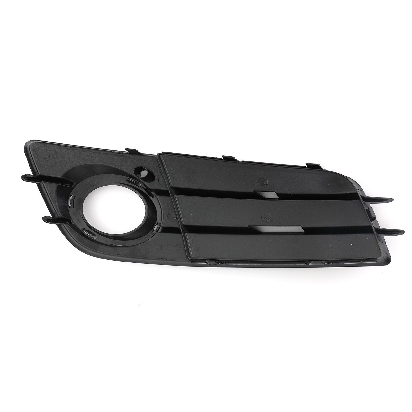2008-2012 Audi A4 S-Line S4 Black Front Bumper Fog Light Grille Cover — Pair