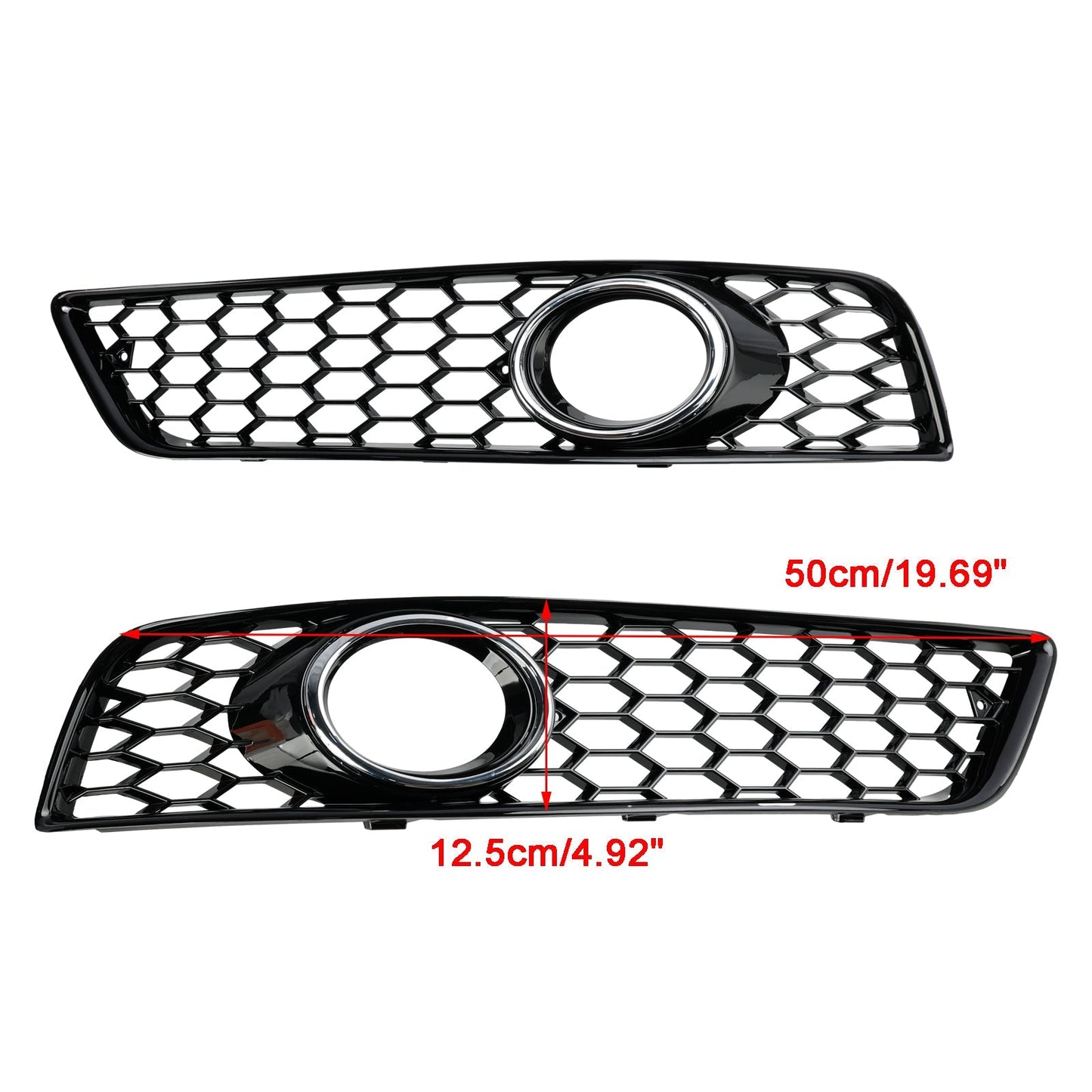 2009-2013 Audi A3 8P Standard Version Honeycomb Front Bumper Fog Light Grille Cover