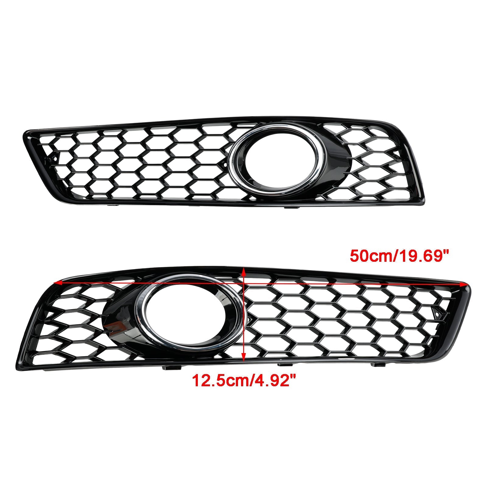 2009-2013 Audi A3 8P Standard Version Honeycomb Front Bumper Fog Light Grille Cover