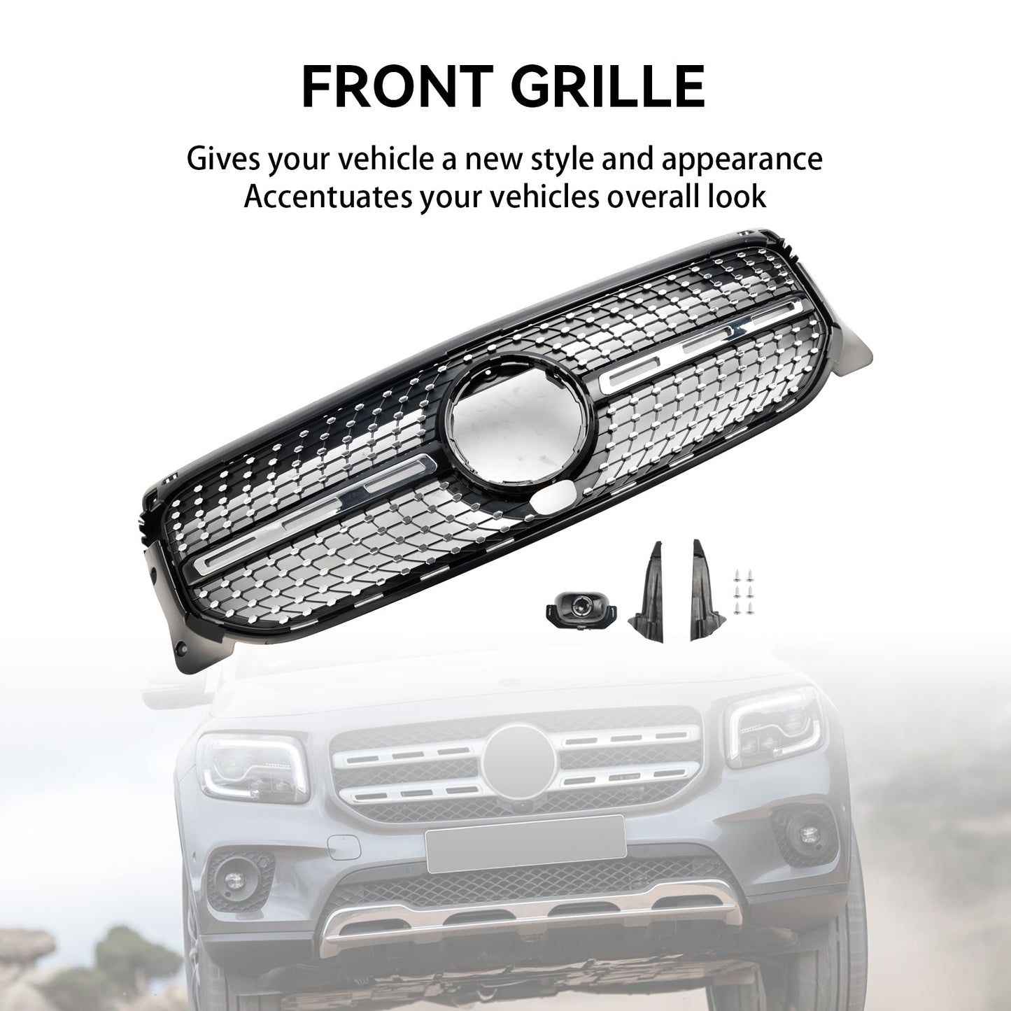 2020-2023 Mercedes-Benz GLB-Class X247 Diamond Front Bumper Grille