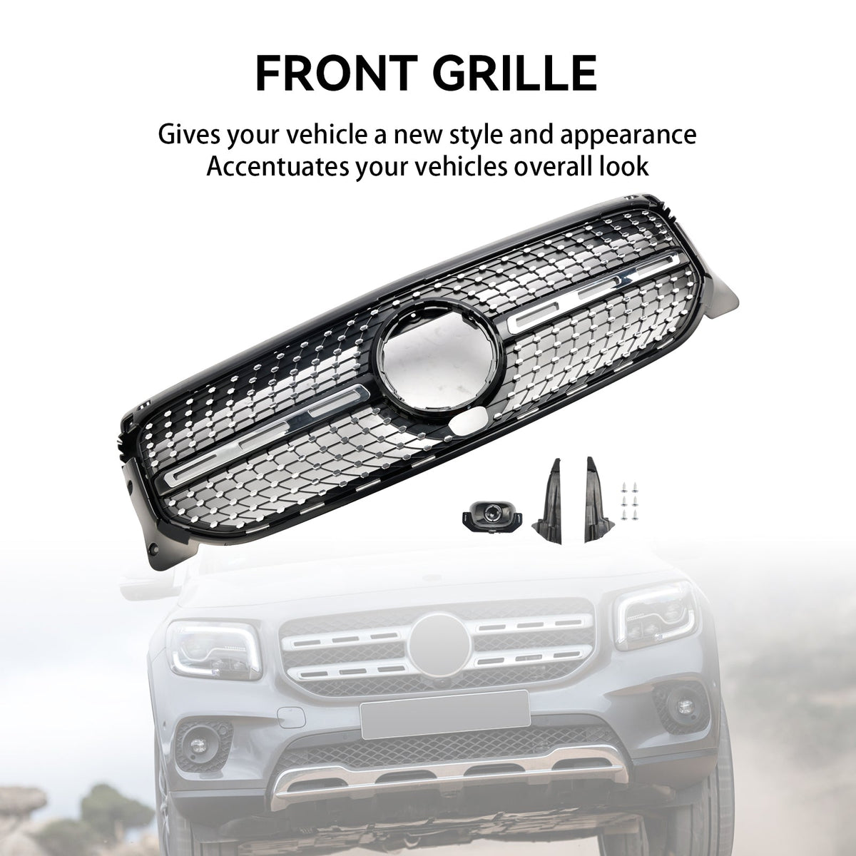 2020-2023 Mercedes-Benz GLB-Class X247 Diamond Front Bumper Grille
