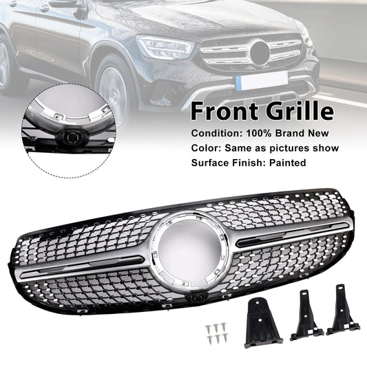 2020-2022 Mercedes-Benz GLC-Class X253 GLC250 GLC300 Diamond Front Bumper Grille