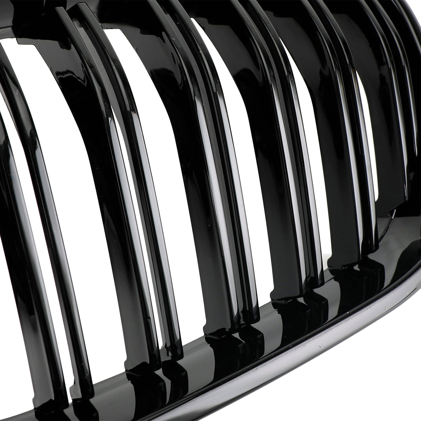 2010-2014 BMW X3 F25 Pre-Facelift Gloss Black Front Bumper Kidney Grill — Pair (51712297589 / 51117210725)