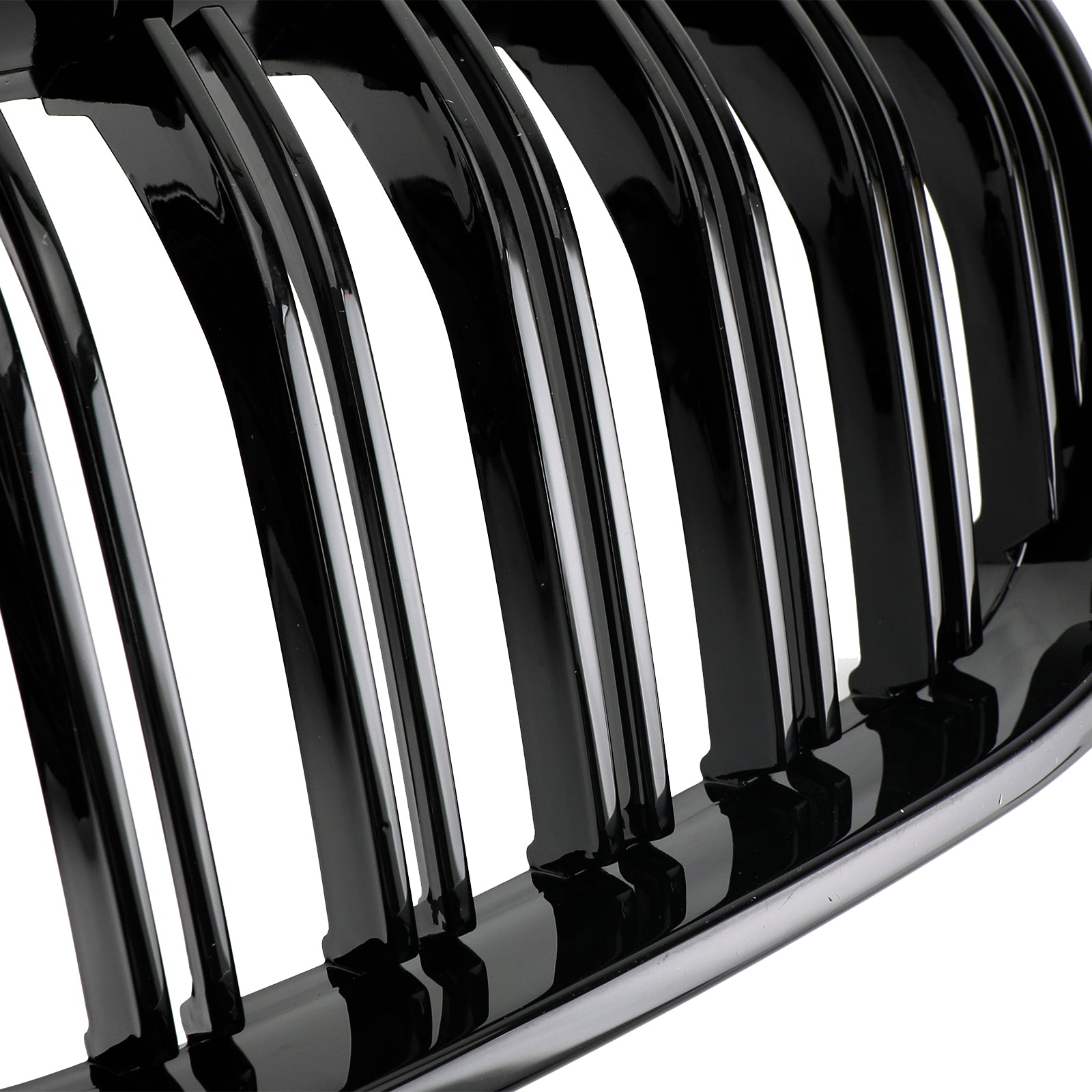 2010-2014 BMW X3 F25 Pre-Facelift Gloss Black Front Bumper Kidney Grill — Pair (51712297589 / 51117210725)
