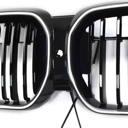 2022-2024 BMW iX3 G08 LCI Double Slat Black Front Kidney Grille