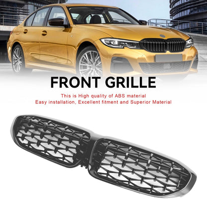 2019-2022 BMW 3 Series G20 G28 Diamond Black Front Kidney Grille (51138072085)