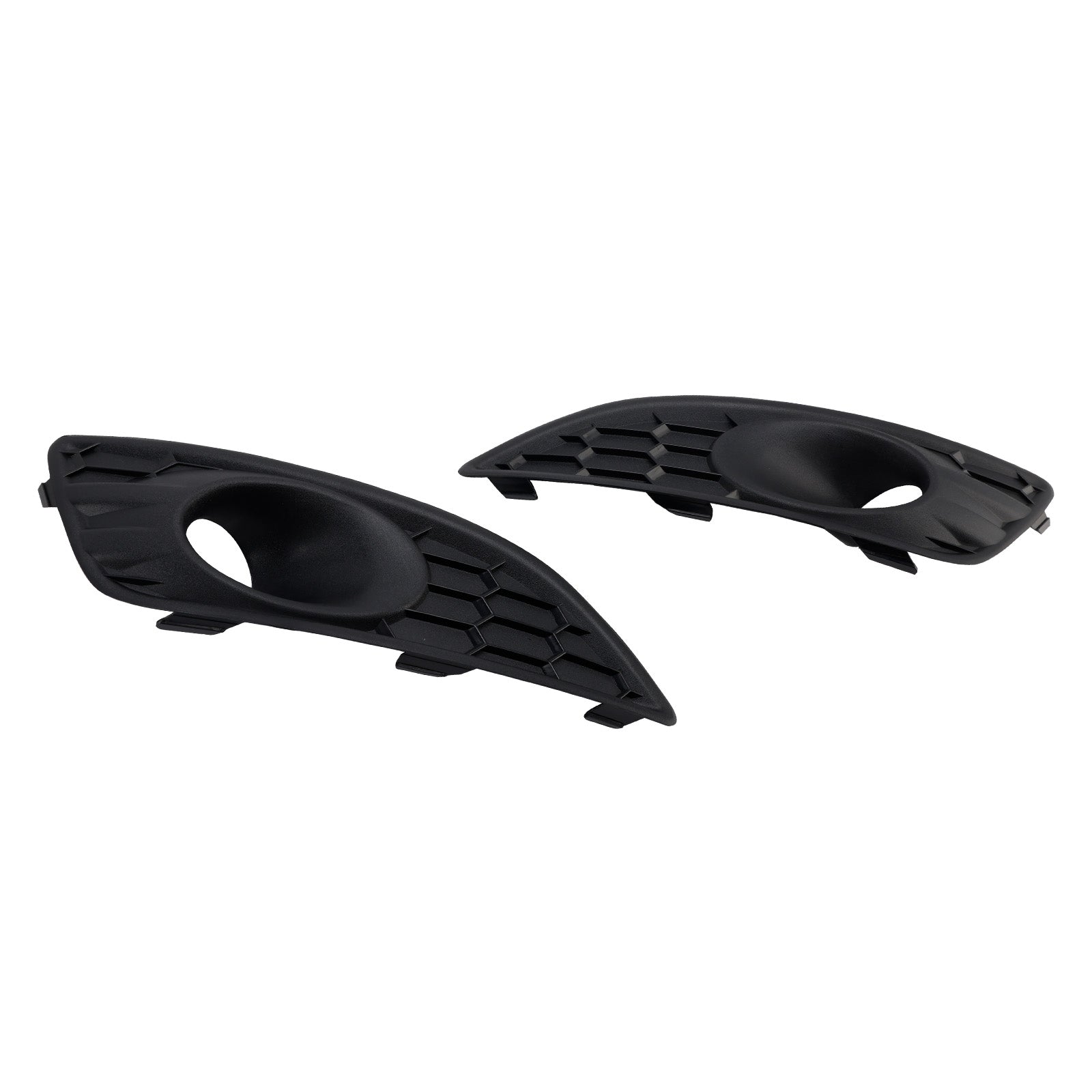 2PCS Matte Black Front Fog Light Lamp Cover Grille Fit Ford Fiesta 2013-2017