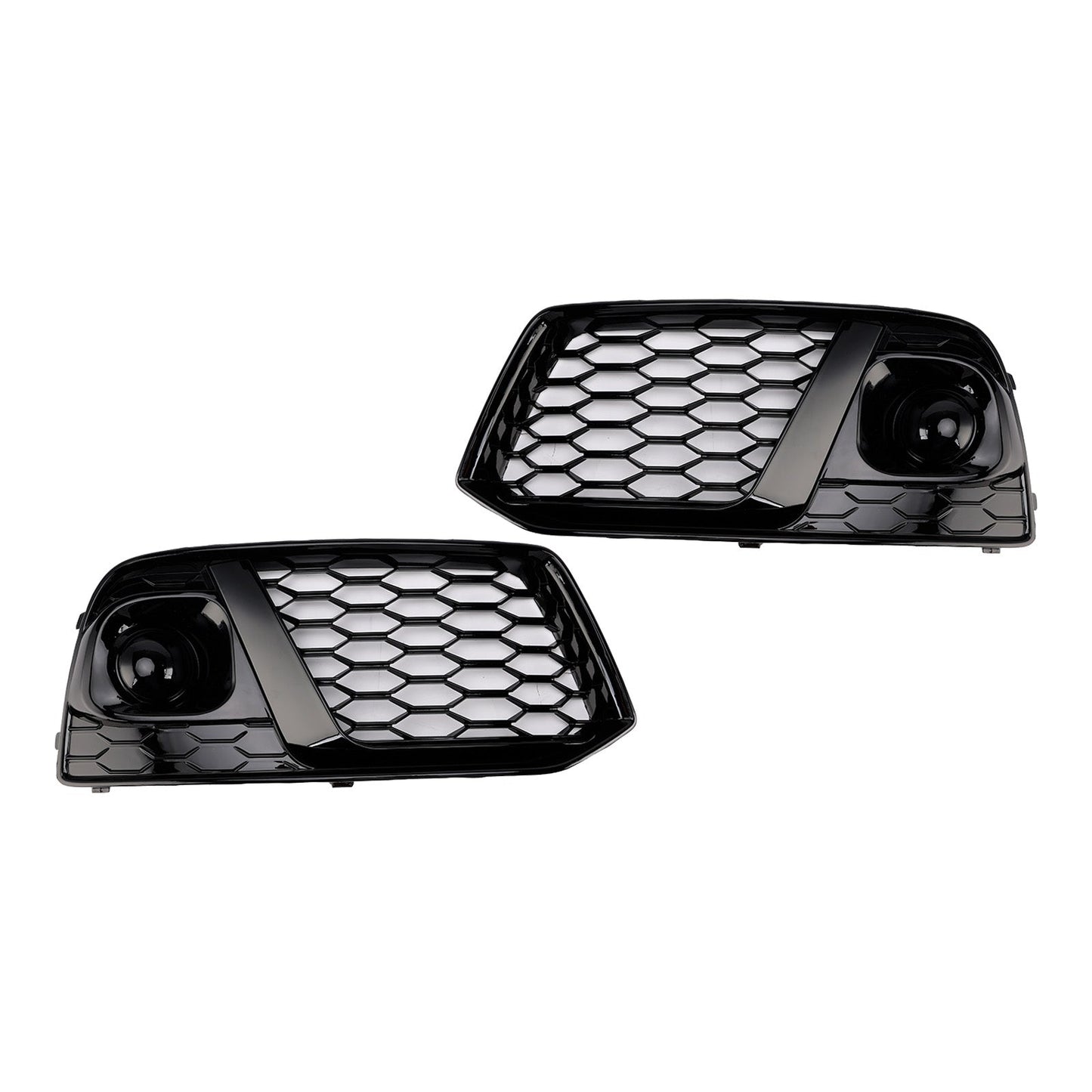 2018-2019 Audi Q5 SQ5 Black Front Honeycomb Fog Lamp Grille Cover