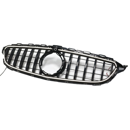2015-2021 Mercedes-Benz C-Class W205 C200 C250 C300 C350 Black Front Bumper Grille with LED