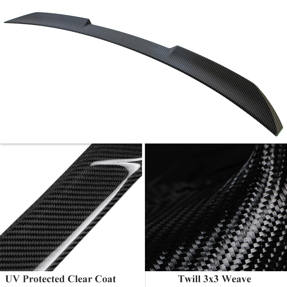 AeroBon Real Carbon Fiber Trunk Spoiler Compatible with 2021-2026 BMW 4 Series G23 Convertible M4 G83 Convertible Spoiler (OE Style)