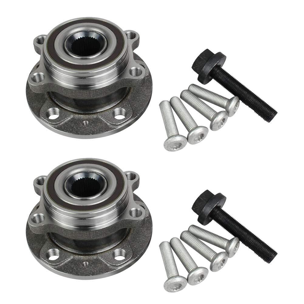 2Pcs Front & Rear Wheel Hub Bearing Assembly for 2006-2018 Audi, Volkswagen