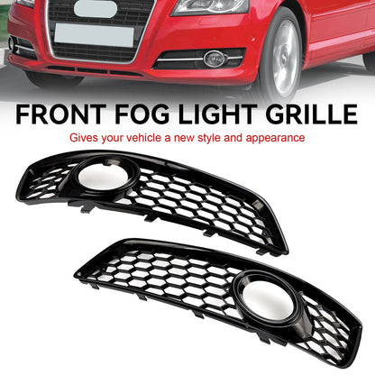 2009-2013 Audi A3 8P Standard Version Honeycomb Front Bumper Fog Light Grill Cover