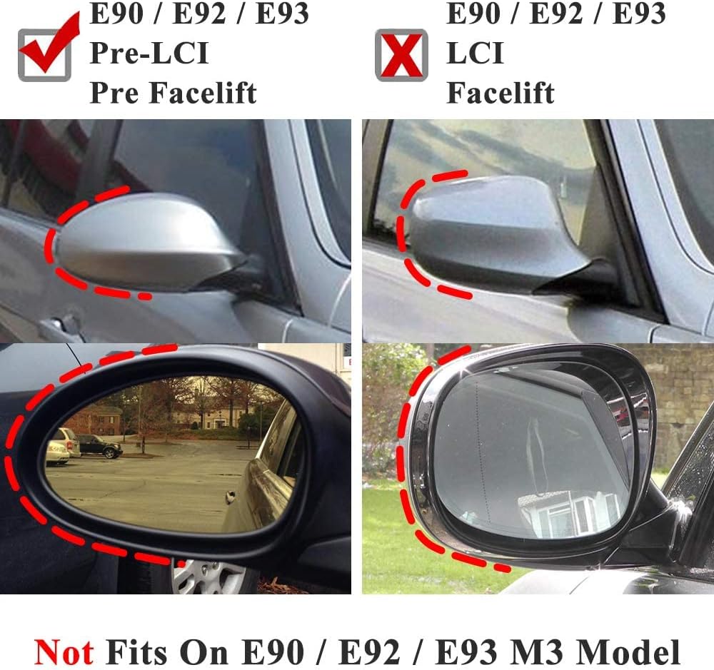 AeroBon CF Mirror Caps BMW E90/E92 & 1 Series E81 (2005-2008) - product detail view