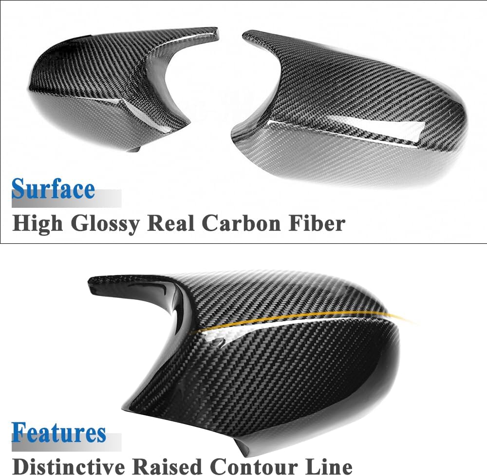AeroBon CF Mirror Caps BMW E90/E92 & 1 Series E81 (2009-2012) - product display view