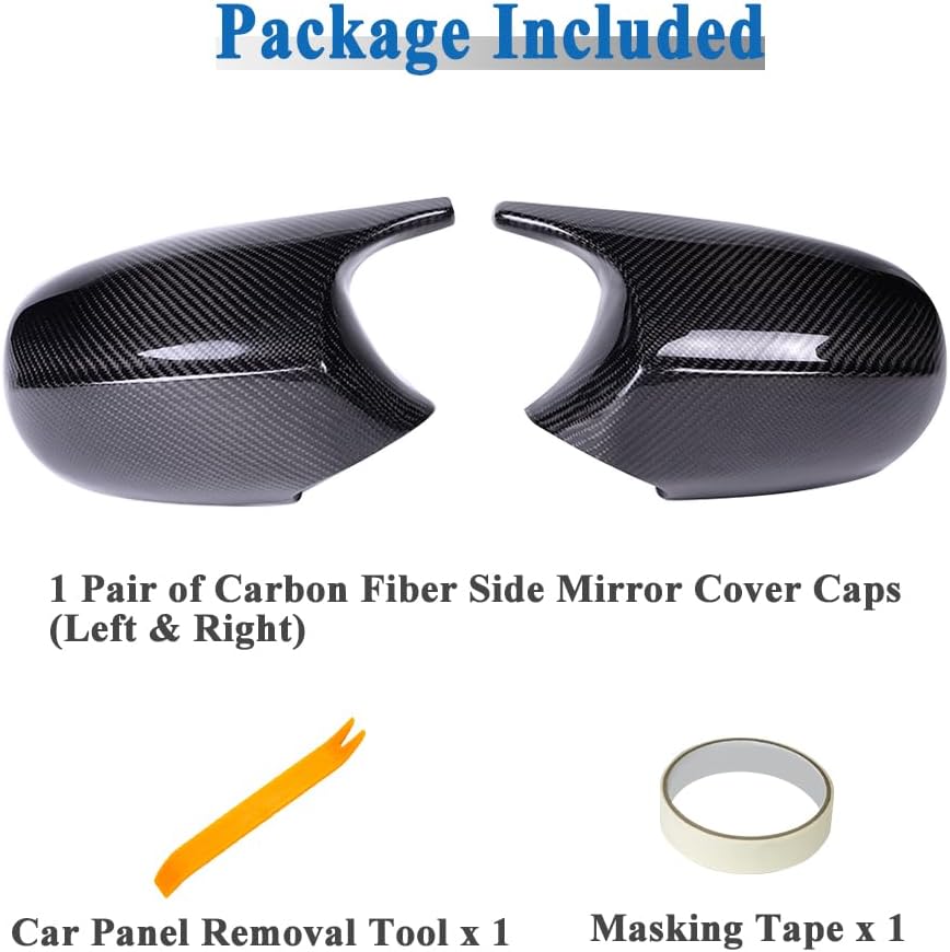 AeroBon CF Mirror Caps BMW E90/E92 & 1 Series E81 (2009-2012) - detail close-up