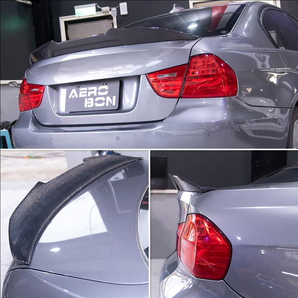 AeroBon Carbon Fiber Trunk Spoiler BMW 3 Series E90 (2005-2012) H - close-up detail