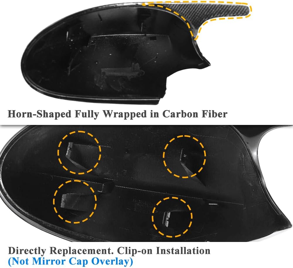 AeroBon CF Mirror Caps BMW E90/E92 & 1 Series E81 (2005-2008) - product display view