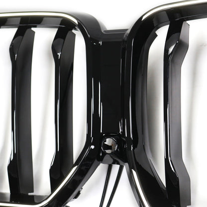 2020-2022 BMW X6 G06 M50i Black Front Bumper Grille with Camera Hole