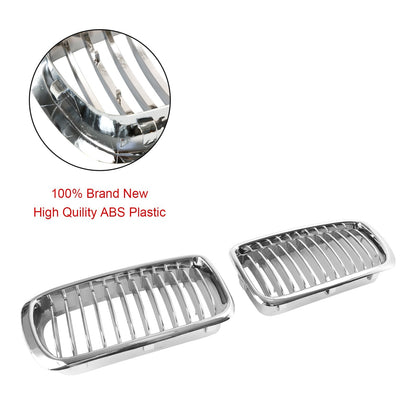 1994-2001 BMW 7 Series E38 Chrome Front Kidney Grille — Pair (51138125811 / 51138125812)