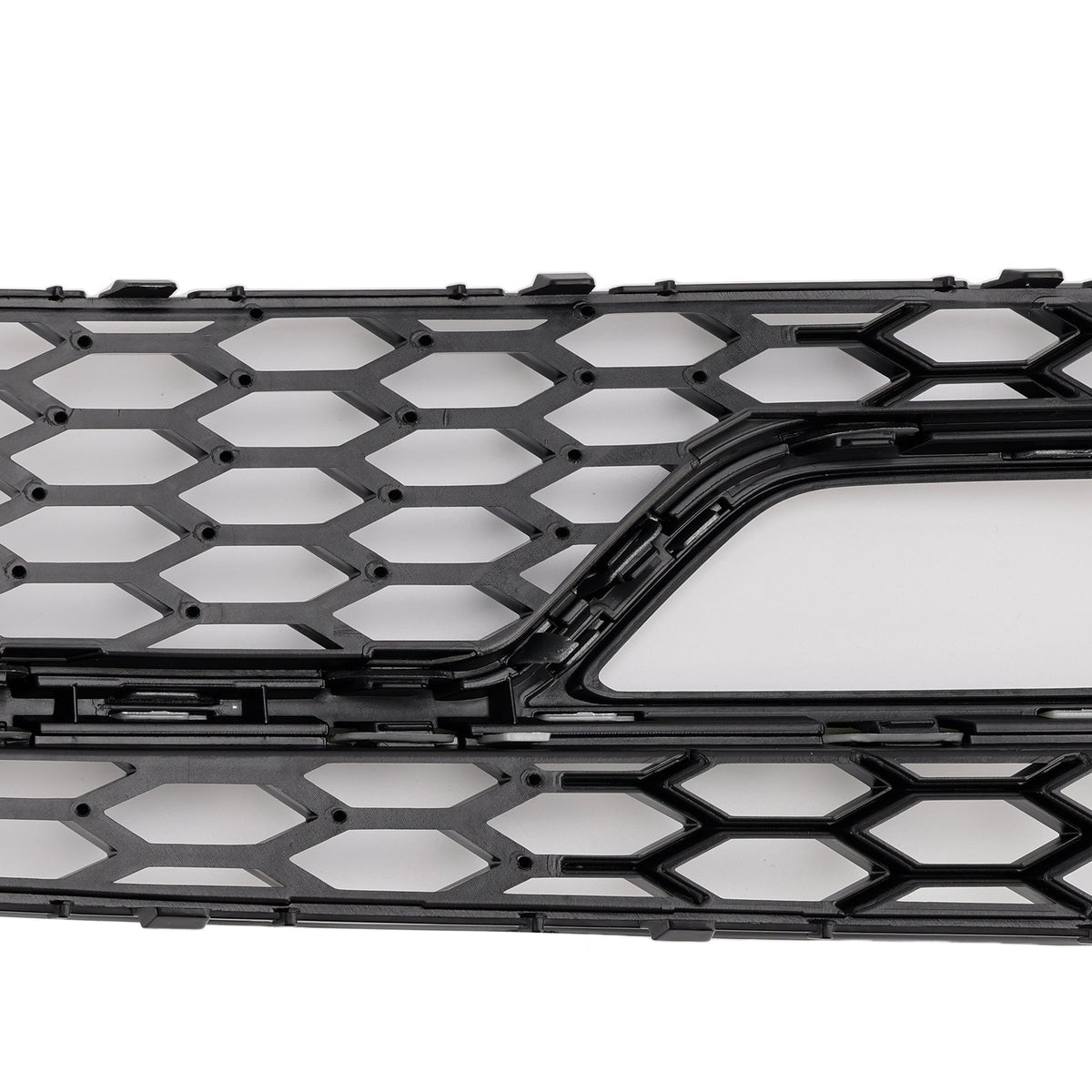 2013-2016 Audi A5 S-Line S5 Black Front Fog Lamp Grill Grille — Pair (8T0807681K / 8T0807682K)